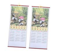 CAXUSD 2 Piezas Calendario Chino de Pared Año del Caballo Decorativo Póster Colgante para Oficina y Fiesta de