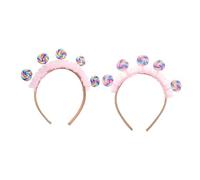 CAXUSD 2 piezas Diadema Infantil con Diseño de Piruleta de Decorativas para Niñas Accesorio Divertido para Cumpleaños y Fiestas Diadema Color Rosa para Mujeres