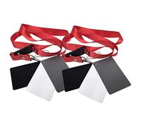 CAXUSD 2 Piezas Tarjeta De Colores para Fotografía con Cordón Tarjeta De Balance De Blancos y para Fotografía para Comprobador De Película Balance De Blancos