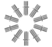 CAXUSD 20 Unidades Conectores Coaxiales Tipo Metal Adaptador Acoplador para Cable Aéreo Tv Instalación Fácil Kit Adaptador Cable Coaxial para Señal y Vídeo