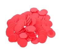 CAXUSD 200 piezas Contadores Matemáticos Plásticos Rojos Fichas Para Aprendizaje Escolar Discos De Compactos Y Duraderos Para Aula