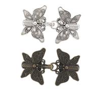 CAXUSD 2pares Hebilla De Bufanda De Vintage Broches Para Suéteres Broches Para Vestidos Retro Para Cuello De Cárdigan Accesorios Para Mujeres De Metal