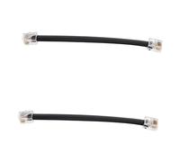 CAXUSD 2piezas Cable Recto Macho Macho De Núcleos Cable Telefónico Plano Corto Duradero y Fácil Instalación