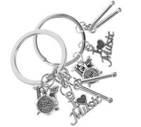 CAXUSD 2piezas Llavero de Baquetas de Percusión Colgante Musical Único de Aleación Resistente Accesorio para Músicos y Regalos para Bateristas Diseño Detallado y Temático de Banda