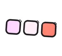 CAXUSD 3piezas Carcasa De Buceo Filtro De Lente Protcción De Lente Alta Resistencia Al Agua Filtro De Color