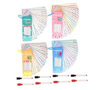 CAXUSD 4 Juegos Tarjetas de Tabla de multiplicar Juegos de Aprendizaje para Herramientas de educación matemática Tarjetas de adición de matemáticas Tarjetas matemáticas