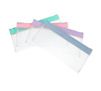 CAXUSD 4piezas Cartera Transparente Esmerilada con Sobres para Dinero Organizador De Billetes con Tarjetas Monedas y Viajes o Eventos Sociales