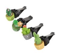 CAXUSD 4piezas Clip De Ventilación De Cactus Para Ambientador De Auto Decorativas Para Interior De Vehículo Accesorios Únicos y Duraderos Para y Decoración Casa y Oficina
