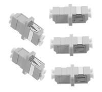 CAXUSD 5 Piezas Adaptador de Fibra Óptica LC LC Dúplex Diseño Dividido para Conexión Estable Material Plástico Duradero Compatibilidad Amplia para Cable de Fibra Simplex Transmisión