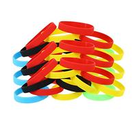 CAXUSD 50 Piezas Pulseras Luminosas de Goma Pulseras Decorativas Noche Fluorescentes para Mujer y Hombre