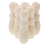 CAXUSD 6 Piezas de Perillas de Madera para Cuerda de Persiana Enrollable, Accesorios de Tirador Beige Resistentes para Embellecimiento del Hogar
