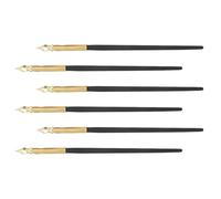 CAXUSD 6 Piezas pluma de la inmersión pluma de caligrafía sumergir bolígrafo metálico bolígrafo de escritura Metal Dorado