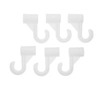 CAXUSD 6 Soportes Ajustables para Barra de Armario de Plástico Blanco, Ganchos Resistentes Diseño Moderno para Colgar Ropa en Dormitorios