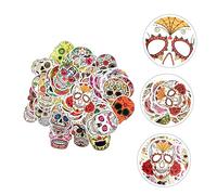 CAXUSD 60piezas Pegatinas De Terror PVC Impermeables Protección Solar De Decoración Halloween