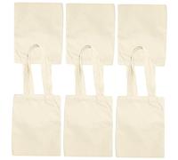 CAXUSD 6piezas Bolsa De Lona Blanca Bolso De Mano De Señora Gran Capacidad Diseño Elegante y Único