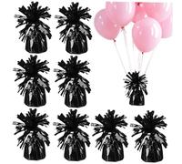 CAXUSD 8 Piezas Globo colgando pesos de globos de cumpleaños gran peso del globo colgantes de globos peso del globo de la boda base con peso de globo la mascota Black