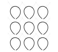 CAXUSD 9 Diademas Resortes de Plástico Negro para Manualidades Diy, Accesorio Versátil y Fácil de Instalar para Mujeres en Proyectos de Bricolaje