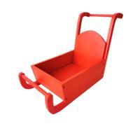 CAXUSD Accesorio para Fotografía de Recién Nacidos Trineo de Madera Rojo para Sesión de Fotos Navideñas Decorativas para Bebés y Niños