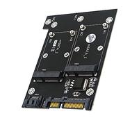 CAXUSD Adaptador Dual Msata III Conversor De Alta Velocidad para Ssd Compatible Ordenadores Portátiles Sobremesa Sin Necesidad De Controladores