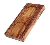CAXUSD Bandeja de Madera Marrón para Molinillos y Botellas de Condimentos | Organiza Sal y Pimienta, Limpieza Fácil, Cocina y Servicio de Restaurante, para Chefs y Cocineros