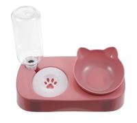 CAXUSD Bebedero Automático Cuenco Elevado para Mascotas Diseño Desmontable y Resistente a Mordeduras de Plástico PP de 500ml para Perros y Gatos