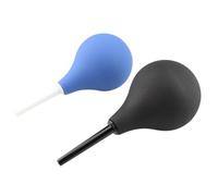 CAXUSD Bola para Lavar los Oídos de Silicona Negra 224ml, 2 Piezas Agarre Seguro que Reduce el Trauma Tisular, Adecuado para Limpieza de Oídos Personas Mayores