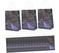 CAXUSD Bolsa para Obsequio de Papel Diseño de Estrellas para Fiestas Temáticas, Paquete de 16 Piezas Buena Textura y Forma Delicada para Uso en Navidad
