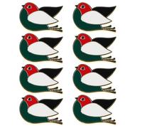 CAXUSD Broche de Aleación Resistente al Desvanecimiento Diseño de Pájaro para Sombrero y Bufanda, Paquete de 8 Piezas Adecuado para Souvenirs y Decoración