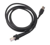 CAXUSD Cable de Datos para Escáner de Código de Barras, 2m, Negro, para Pistolas Lectoras Manuales y Barcode Scanner, para Inventario y Almacén
