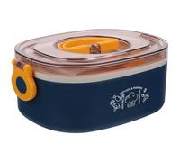 CAXUSD Caja Bento de Acero Inoxidable 0.6l con Compartimentos, Portátil y Apta para Microondas, Adecuado para Hogares y Oficinas