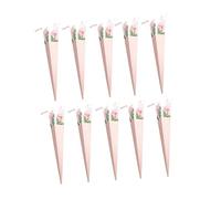 CAXUSD Caja De 10 Uds. Bolsa De Floristería Puras Bolsas De Bolsas De Embalaje De Floristería Bolsa De Embalaje De Ramo Bolsa De Embalaje De Una Sola Flor Embalaje De Flores Rosa