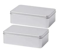 CAXUSD Cajas de Acero Inoxidable para Molde de Pastel Tiramisú, Diseño Compacto y Ligero, Paquete de 2 Piezas para Hornear y Almacenar Postres