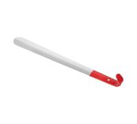 CAXUSD Calzador de Mango Largo Rojo de Acero Inoxidable y Pvc Diseño de Gancho para Aliviar Dolor de Espalda Adecuado para Personas Mayores y Embarazadas