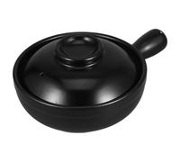 CAXUSD Cazuela de Barro Tradicional con Tapa y Asa Lateral para Cocina Fuego Microondas y Caldo Chino para Arroz Sopas y Estofados Resistente al Calor Fácil de Limpiar para Uso Comercial