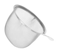 CAXUSD Colador infusor de acero inoxidable con mango pequeño y filtro antiquemaduras, accesorio para preparar té en casa y oficina