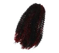 CAXUSD Coleta Afro Cordón, Extensión de Cabello de Aspecto Natural, Fibra Resistente al Calor, Negro, Ligera, Ajuste Seguro, para Mujeres Negras, Uso Diario y Ocasiones Obsequios