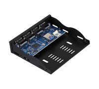 CAXUSD Computadora Panel Frontal USB Multifuncional Bahía De Disquete Concentrador USB Metálico De Esfuerzo