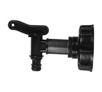 CAXUSD Conector de Plástico Negro para Toneles de Lluvia IBC S60x6 Boquilla Ajustable, Kit Versátil para Jardines y Fábricas, Accesorio Moderno para Grifos de Agua
