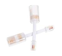 CAXUSD Desenredante De Cable Telefónico Rj11 y Rj9 Para Teléfono Fijo 2 Piezas Adaptador Giratorio Antienredos Blanco