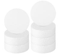 CAXUSD Espuma Circular para Manualidades 7 Discos Cilíndricos Blancos de Poliestireno Expandido para Proyectos de Esculturas y Modelado, Versátiles y Livianos