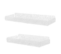 CAXUSD Estante De Pared Acrílico Transparente 2pcs Almacenamiento Sin Clavos Ideal para Baño y Sala De Estar