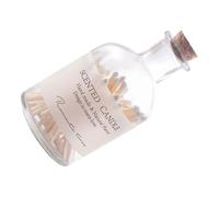 CAXUSD Fósforos de Madera en Frasco de Vidrio Blanco con Encendido Fácil para Velas Aromáticas, Adecuado para Mesas de Café y Estantes Flotantes