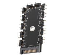 CAXUSD Hub Profesional Argb para Ventiladores Pc Controlador Compacto de Canales con Alimentación Divisor de Ventiladores RGB para Gestión Ordenada y Fácil Instalación