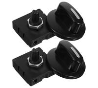 CAXUSD Interruptor selector de velocidad con perilla para calentador y ventilador, interruptor giratorio de 4 posiciones y 3 velocidades en ABS, con perilla, apto para horno y campana