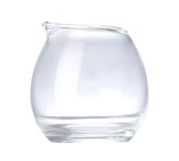 CAXUSD Jarra de Leche Pequeña de Vidrio Transparente, Multiusos y Fácil de Verter, Adecuado para Café y Cenas Familiares Diseño Original y Apariencia Hermosa