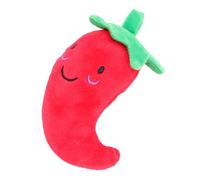 CAXUSD Juguete de Peluche para Perros en Forma de Chile Rojo al Apretar, Material Felpa Suave y Entretenimiento para Cachorros Pequeños Color Aleatorio