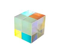 CAXUSD Lente Óptica de Vidrio con Prisma de Dispersión Cúbica de 20 X 20 X 20 Mm para Decoración del Hogar Juguete Educativo