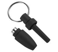 CAXUSD Llavero Perforador de Cigarros Negro de Acero Inoxidable y Silicona, Herramienta Fácil de Usar para Crear Pequeños Agujeros Tapa del Cigarro, Adecuado