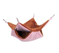CAXUSD Nido para Petauro del Azúcar Doble Capa, Saco de Dormir de Peluche Rosa, Cama Colgante Grande para Ardillas y Mascotas Pequeñas, Hamaca Cálida y Confortable para Jaula