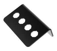 CAXUSD Organizador Montado en Pared para Tijeras y Peines de Peluquería, Soporte Acrílico Negro con 4 Ranuras, Estante Compacto para Uso en Barberías